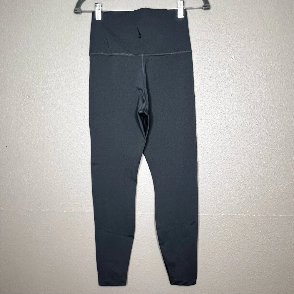 Nike Yoga  Womens Medium 7/8 Tights Sports Mid-Rise CU5360-032 Gray Running